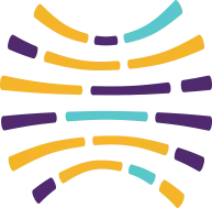 TradeWinds logo consisting of curved lines in segments and colors of gold, teal and purple.