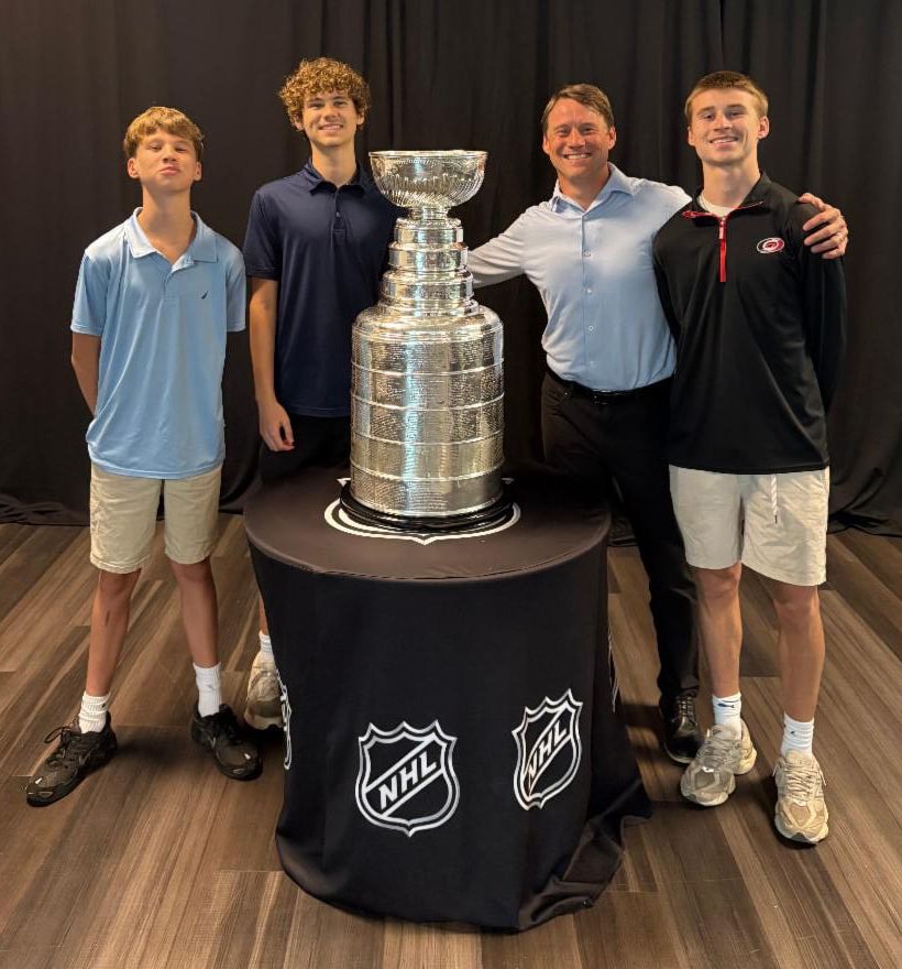 Time and sons with Stanley Cup